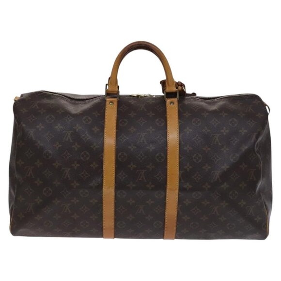 LOUIS VUITTON Monogram Keepall 55 Boston Bag LV Auth - Picture 3 of 16